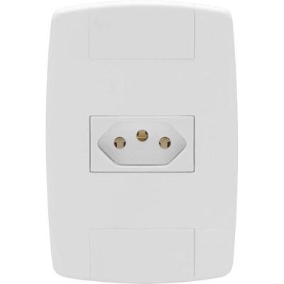 Tomada 10A Linha Lev Bivolt Branco Ilumi Materiais Elétricos