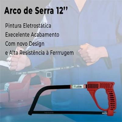 Arco Fixo 12 Nv Max para Corte de Metais Plásticos e Madeiras Cabo Ergonômico Max Ferramentas