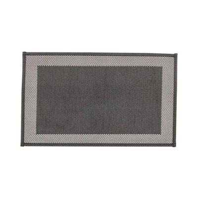 Tapete Multi Square Black Retangular 50x70CM 100% Poliéster Antiderrapante para Cozinha Preto
