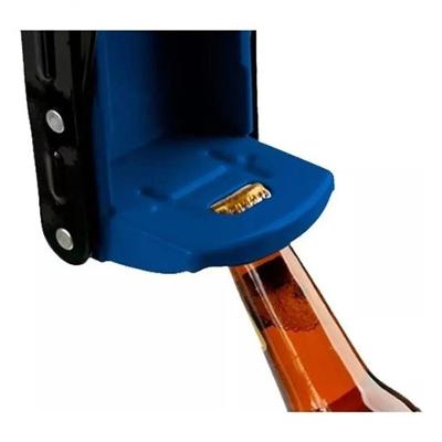 Amassador de Latas e Abridor de Garrafas Aço Manual Parede Azul Brasfort 350ML