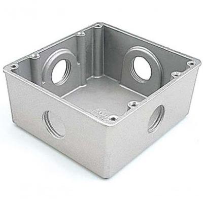 Caixa de Luz para Piso Tramontina Baixa 4x4 3-4 Alumínio com Rosca BSP