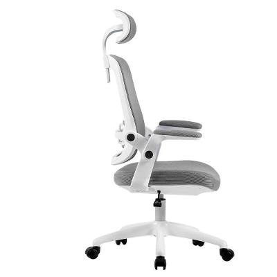 Cadeira de Escritório Astra WFFLG67335L0122 Ergonômica Encosto Mesh Braços Retráteis Cinza e Branco