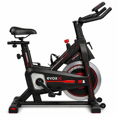 Bicicleta de Spinning Evox Fitness X1 Disco 13kg Semiprofissional Suporta 130kg Uso Residencial