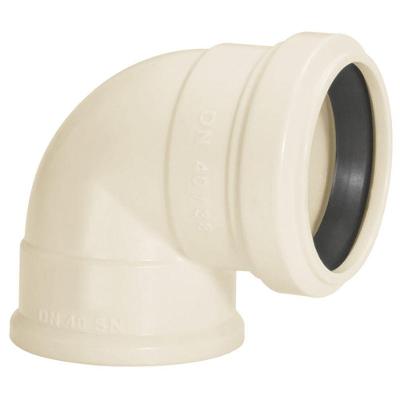 Conexão para Tubulação Hidráulica Joelho Esgoto 90 Graus Vedação Reforçada Branco Amanco 40X38MM