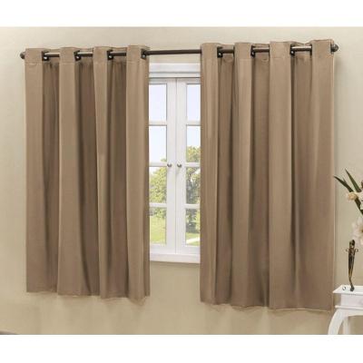 Cortina Daily Blackout Varão 2,80mx1,80m PVC Marrom Casa Scarpa
