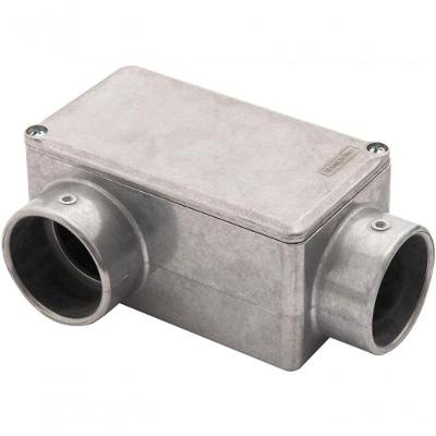 Condulete Fixo Tipo LR com Tampa 1.1-4 Versátil Cinza Tramontina Alumínio sem Rosca