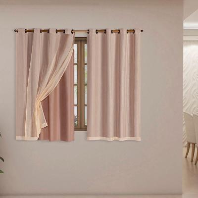 Cortina Daily Blackout Pvc com Voil 2,80mx1,60m Sala Quarto Avelã