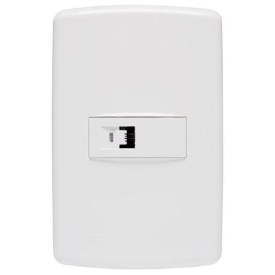 Conjunto Tomada RJ11 Iriel Duale Up para Linhas Telefônicas com 4 Conectores 4x2 6P6C e 2 Tomadas