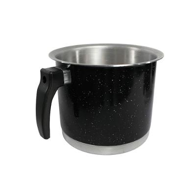Canecão Fervedor Leiteira Preto Liso Alumínio Repuxado 3,69L Aquecimento Rápido