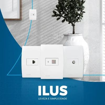 Conjunto Campainha Cigarra com Placa 4x2 Soprano Superfície Lisa Bivolt
