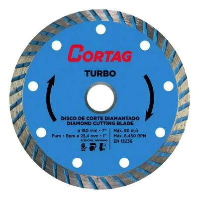 Disco Diamantado Turbo para Mármore Granito e Pedras Decorativas 180MM Cortag