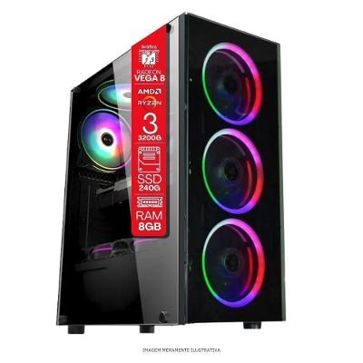 Computador PC Gamer Tob Computers Ryzen 3 3200G 8GB SSD 240GB Radeon Vega 8 Graphics