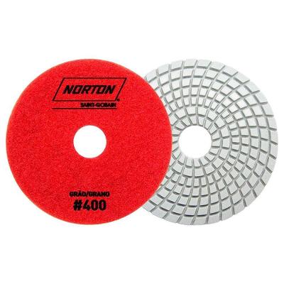 Disco Diamantado de Polimento G400 com Acabamento Brilhante Inox Norton 100MM