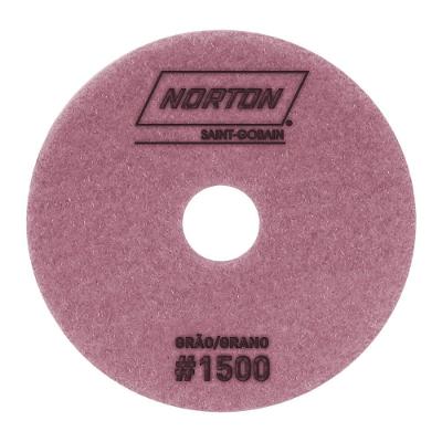 Disco Diamantado de Polimento G1500 Flexível Úmido Granito Mármore Pedras Decorativas 100MM Norton