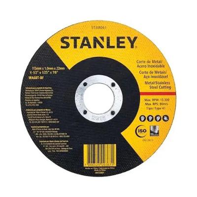 Disco de Corte Inox STA8061 Corte Preciso Fino 115X1X22MM Stanley