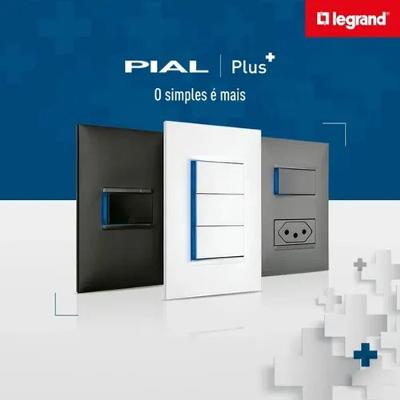 Conjunto Tomada com Placa 4x2 20A 2P+T Pial Plus+ Branco Legrand