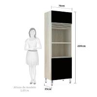 Paneleiro 70cm 3 Portas com Espaço para Forno e Micro-ondas - 2