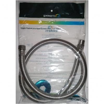 Engate Flexível para Aquecedor Trançado Inox 100CM Emmeti