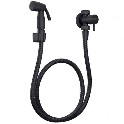 Ducha Higiênica Metal 1-4 de Volta Mangueira Flexível Preto Civitt