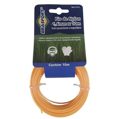 Fio de Nylon para Roçadeira 1,8mm 10m com Alta Resistência Vermelho Brasfort
