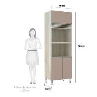 Paneleiro 70cm 3 Portas com Espaço para Forno e Micro-ondas - 2