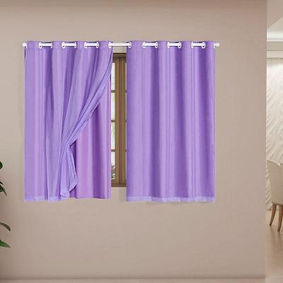Cortina Daily Blackout Pvc com Voil 2,80mx1,60m Lilás Casa Scarpa