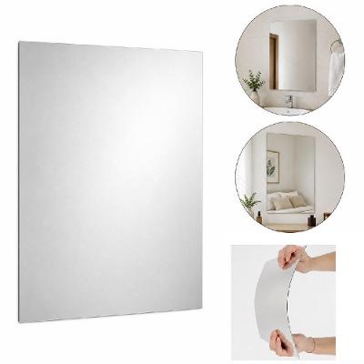 Espelho Adesivo Decorativo Retangular 30x40cm para Parede Banheiro e Quarto Espelhado Yeet