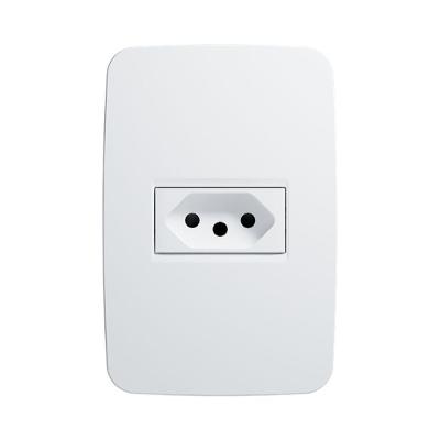 Conjunto com Placa e Tomada CJ Protecao e Controle Eletrico com 4 Disjuntores 4x2