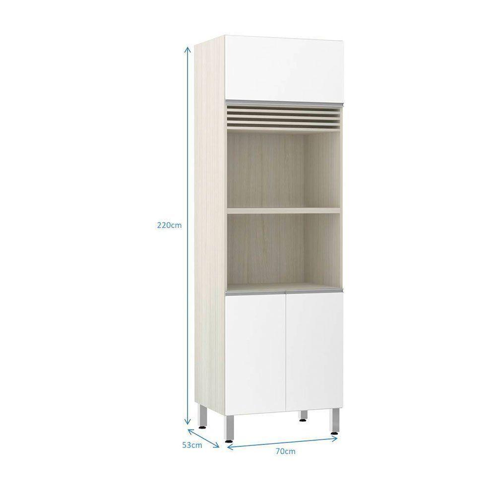Paneleiro 70cm 3 Portas com Espaço para Forno e Micro-ondas - 2