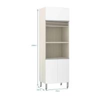 Paneleiro 70cm 3 Portas com Espaço para Forno e Micro-ondas - 3