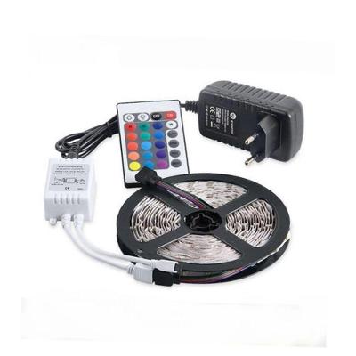 Fita LED 7,8W 12V RGB 3000K Branco Quente com Fonte 5 Metros Gaya