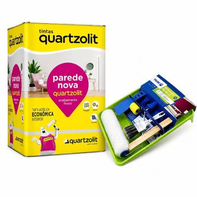 Kit Tinta Acrílica Parede Nova Econômica para Pintura Interna Acabamento Fosco Antimofo Branco Neve