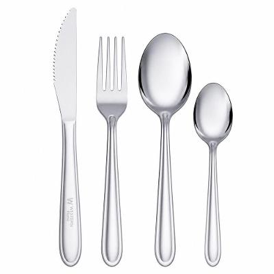 Jogo de Talheres Toledo 16 Peças Aço Inox Prata Western Home