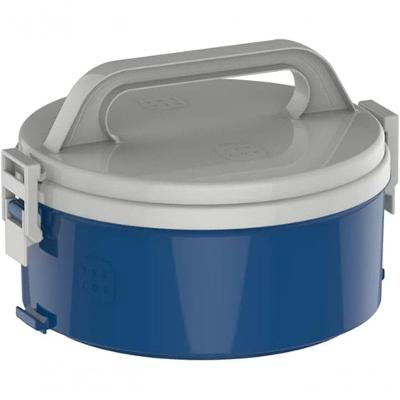 Marmita Térmica com Divisórias Tekcor com 2 Divisões Plástico para Transporte de Alimentos Azul