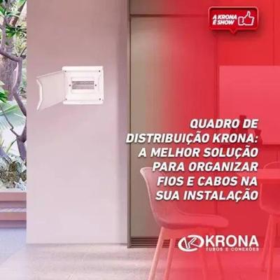 Quadro de Distribuição com Barramento 18A 24 Módulos PVC Antichama Branco Krona