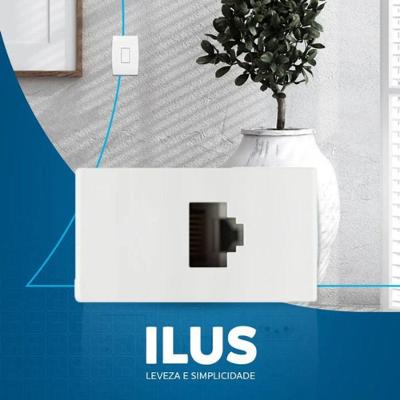 Módulo para Tomada RJ45 CAT5E IRIS-ILUS MOD 1TOM RJ45 Anti UV e Anti Poeira Branco Soprano