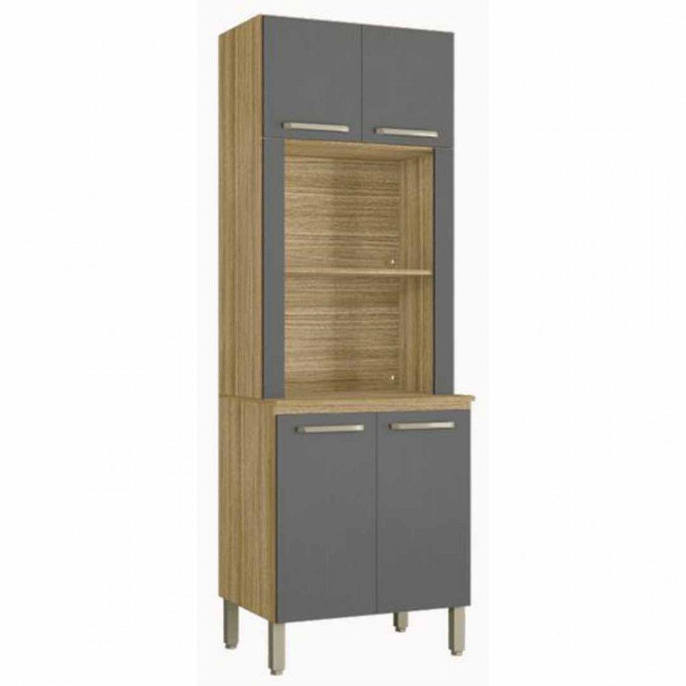 Paneleiro Kits Paraná Ametista Duplo 4 Ptas S/Gavetas Freijo - 1