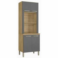 Paneleiro Kits Paraná Ametista Duplo 4 Ptas S/Gavetas Freijo - 1