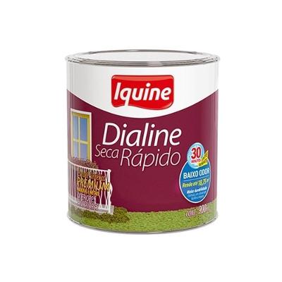 Tinta Esmalte Premium Dialine Ag B Brilhante para Madeira Metal Alvenaria Branco 800ML Iquine
