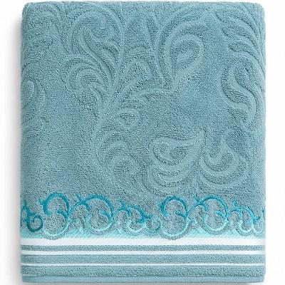 Toalha de Rosto Ornare 50x80CM 100% Algodão 420g-m2 Jacquard Verde Abisal Bene Casa