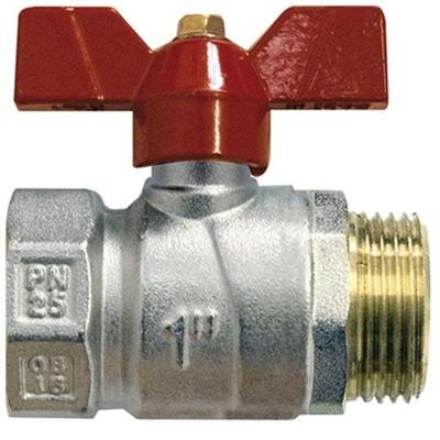 Válvula Esfera Perfecta com Controle de Fluxo Dupla 3-4 Alumínio Vermelha Emmeti