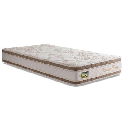 Colchão Solteiro Molas Ensacadas D33 Double Face 88x188x27CM Bege Branco Hellen Estofados