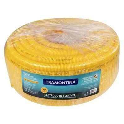 Eletroduto Flexível para Parede Pvc 20mm X 50m Amarelo Amanco