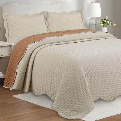 Kit Cobre Leito Bold Bicolour Queen Micropercal 300 Fios 3 Peças Damasco Casa Scarpa