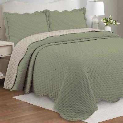 Kit Cobre Leito Bold Bicolour Casal Micropercal 300 Fios 3 Peças Dupla Face Verde Casa Scarpa