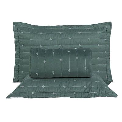 Kit Cobre Leito Rubine Casal Micropercal 400 Fios 3 Peças Verde Casa Scarpa