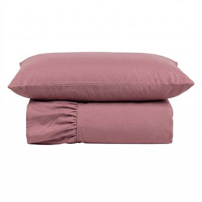 Kit Cobre Leito Turin Solteiro Micropercal 400 Fios 2 Peças Rosê Casa Scarpa