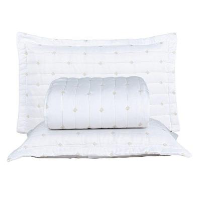 Kit Cobre Leito Rubine Casal Micropercal 400 Fios 3 Peças Branco Casa Scarpa