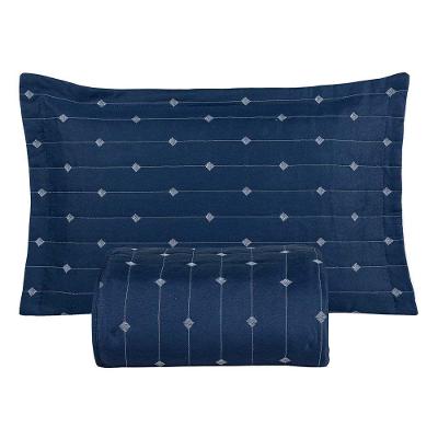 Kit Cobre Leito Rubine Solteiro Micropercal 400 Fios 100% Poliéster Liso Azul Marinho Casa Scarpa 2