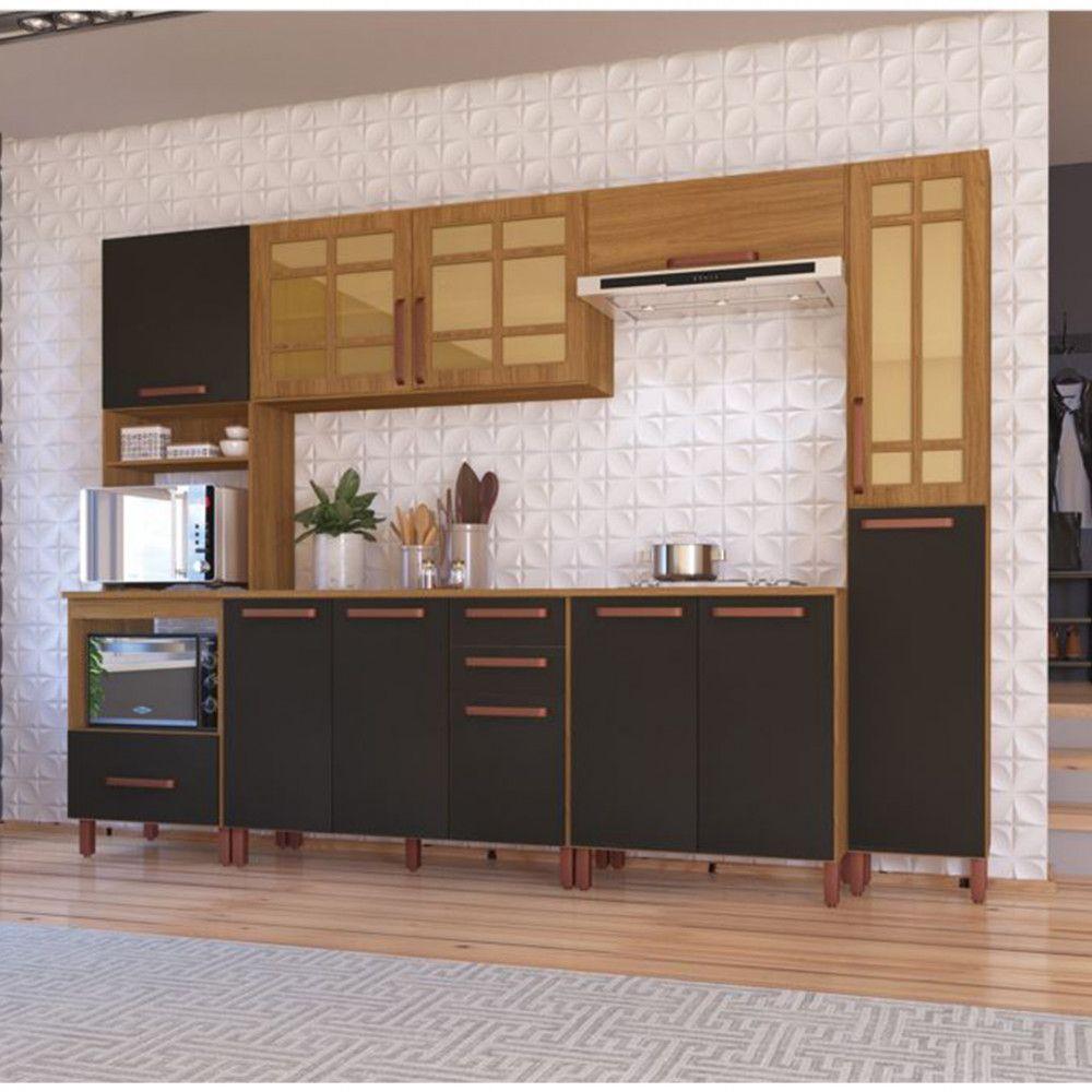 Paneleiro Indekes Monza Simples 2 Portas 40 Cm Freijo/Chumbo - 4